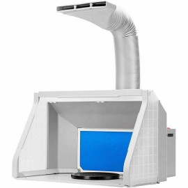 Unbranded Dual Action Airbrush Compressor Kit w/ Spray Booth Portable Hobby Paint Booth - Model 3 Spray Booth