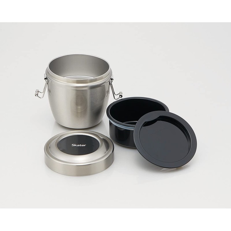 Skater STLBD6AG-A Antibacterial Insulated Lunch Box, Bowl Shaped, Stainless Steel,