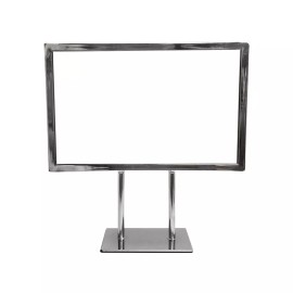 Unbranded 11-1/4 x 7-1/4 Chrome Plated Steel Counter Card Frame Display Fixture Retail