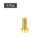 sourcing map Brass Hex Bolts, M8x20mm 5pcs Fully Thread Grade