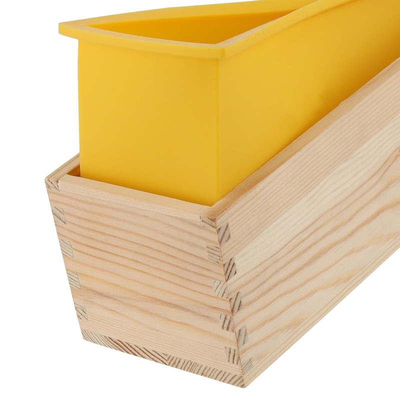 ZOENHOU 3PCS 42oz Soap Molds, Yellow Flexible Rectangular Silicone Soap
