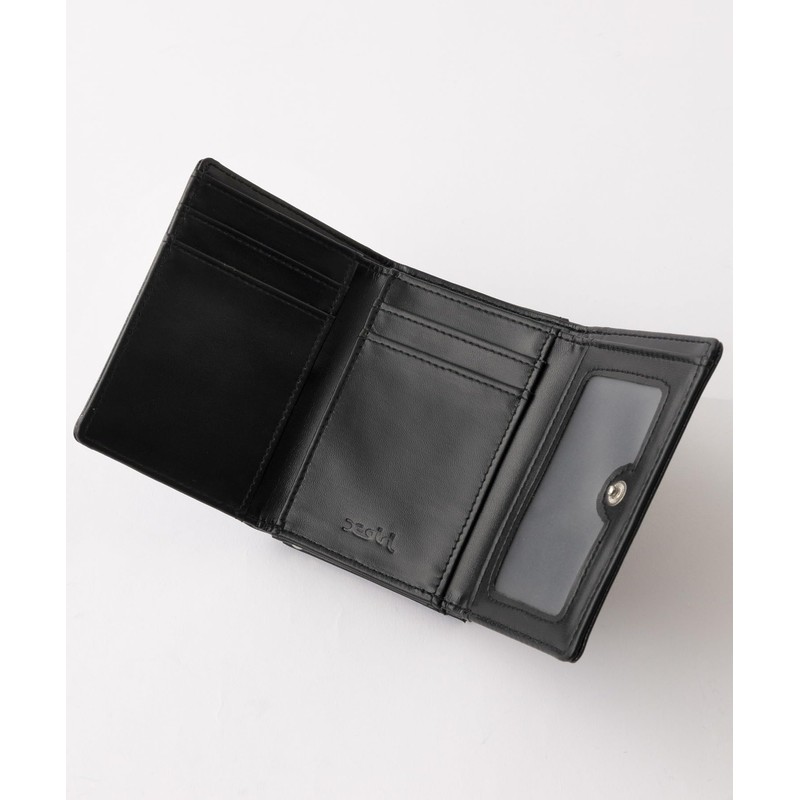 X-Girl LOGO PLATE MINI WALLET Trifold Wallet, black, One size