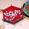 sourcing map 2pcs PU Leather Dice Tray Unisex Valet Tray