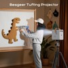 BESGEER Mini Projector WiFi for Tufting, 5.2 Built-in Bluetooth Portable
