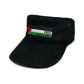 No Face No Name Military Cap Free Palestine in Black I Unisex Freely Adjustable I Embroidered Patch I Army Baseball Cap Snapback Cap Hat, black
