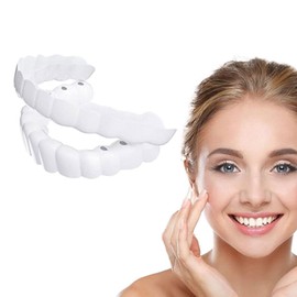 1 Pairs Cosmetic Veneers Teeth Temporary Teeth Braces Smile Teeth Smile Dentures Veneer Fake White Teeth for Men and Women for a Confident Smile ﻿