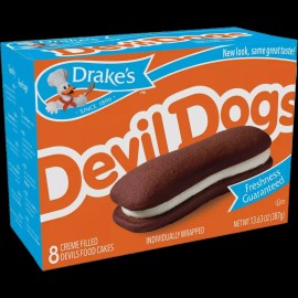 Drake's Devil Dogs, 4 Boxes, 32 Individually Wrapped Devils Food Cakes