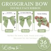 LiBongTa 36 PCs 4.5 Inch Sage Green Bow Grosgrain Ribbon