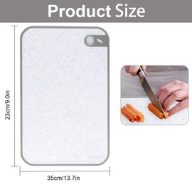 HexinYigjly Cutting Board for Kitchen,Large Chopping Boards Set, Kitchen Cutting Boards Non Slip with Hanging Holes for Cutting Fruits, Vegetables,Easy to Clean, Reusable，wheat fiber chopping board