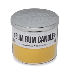 Bum Bum Candle ~ All Natural Premium Soy and Coconut Wax Blend ~ Brazilian Fragrance ~ Bum Bum Cream ~ by S&M Candle Factory (3 Wick Jar)
