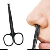 Black Stainless Steel Nose and Moustache Trimming Scissors Trimming 5ea
