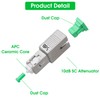 Duogalia 10 Pack SC/APC Fiber Optic Attenuator 5dB, Fixed Single