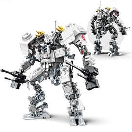 HIGH GODO Ghost Killer Mech Robot Transforming Building Blocks Set for Adults, City Warrior Justice Hero Soldier Mech Model Building Kit, Cool Creative Robots Toys Gift for Teens, 466 Pieces