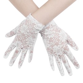 LONTG Gloves, UV Protection, Women's Gloves, Lace, Floral Embroidery, Wedding Gloves, Weddings, Receptions, After-parties, Photography/Recitals, Formal Dress Gloves, Stylish, Bride Supplies, Outdoors,