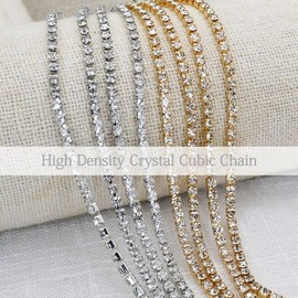 High-density Crystal Cubic Nail Chain 20cm / 고밀도 크리스탈큐빅 네일 체인 20cm