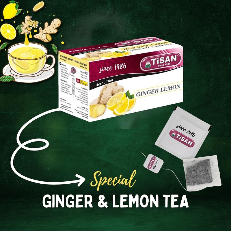 Ginger Lemon Tea from Tisan - 2 boxes total 40