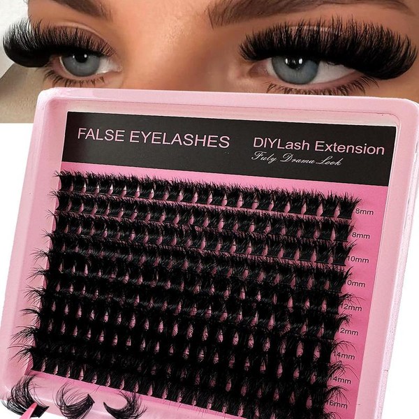 Individual False Eyelashes, 1 Box/2 Boxes Mixed Length D Curl