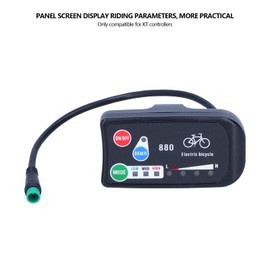 Tbest Unbranded E Display 6 Pin, E Bicycle Display, E-Bike Display, Electric Bicycle LCD Display, Electric Bicycle for Kt-Led880 Display 36 V 48 V Display Meter