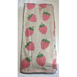 TRULY LOU KITCHEN TOWELS (2) STRAWBERRIES 70% COTTON 30% RAYON FROM BAMBOO NIP