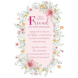 Cherry Orchard To a Lovely Friend Birthday Card with lovely verse