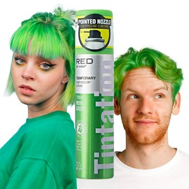 Red By Kiss Temporary Hair Color Dye Spray, Quick Dry & Smudge Proof, Styling Spray for Event, Fast Drying (Neon Green)
