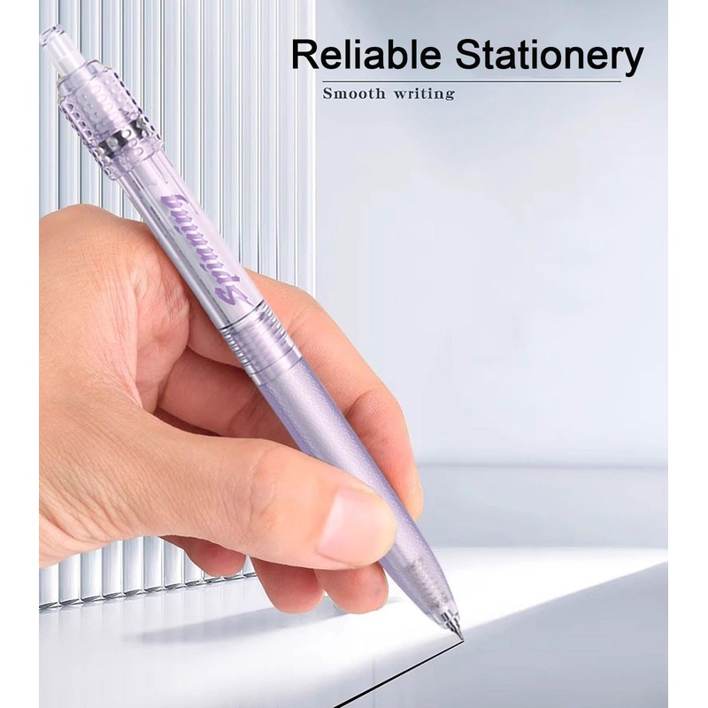 Archic Retractable Black Gel Ink Rotary Ballpoint Pens Pack of