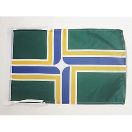 Portland City Flag 18'' x 12'' cords - Oregon - USA SMALL flags 30 x 45cm - Banner 18x12 in - AZ FLAG