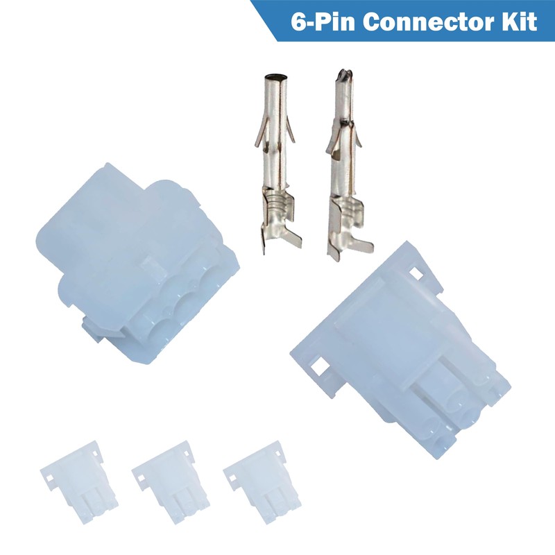 6-Pin Connector Kit for 14-20AWG 2.13 mm Accurate Diameter for