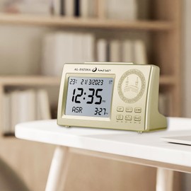 OUD Bukhoor Muslim Azan Clock, Azan Table Prayer Clock with LCD Display, Azan Alarm Clock, Home/Office/Mosque Digital Azan Clock
