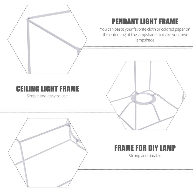 Hemobllo DIY Lamp Shade Frame - Iron Lampshade Frame Metal
