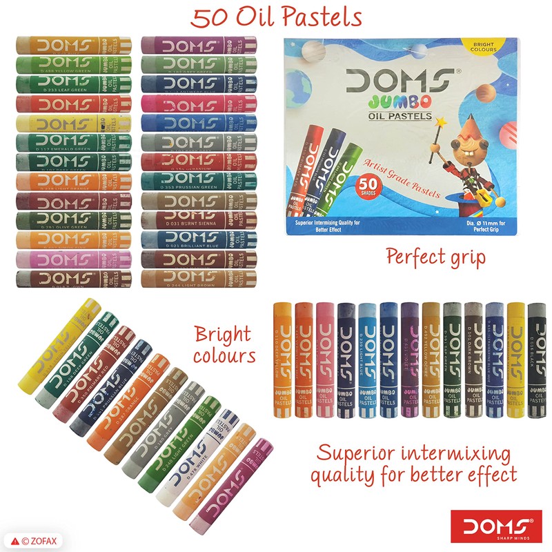 DOMS Oil Pastel Jumbo 50 Shades