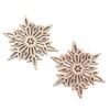 LUOEM Wooden Snowflake Pendants Christmas Decoration Hanging Decorations with String