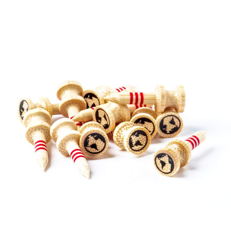 Green Swing Bamboo Golf Tees 32mm | Strong Sustainable Biodegradable