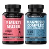 Kit 1 Multivitaminico Mujer + 1 Magnesio Complex Sin Sabor