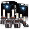 HOEDUI Headlight Bulbs Fit For 2003-2006 Chevy Silverado 1500 2500HD