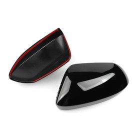 1Pair Rearview Mirror Cover Trims Rear View Mirror Guard Protector Caps for Toyota Corolla 2019 2020 2021 2022 2023 2024 Glossy Black, Not a replacement, With tapes