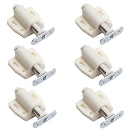 YUQI® Push Magnetic Catch Round Push Open Magnetic Catch Magnetic Catch Latch Door Clasp Magnetic Door Catch for Furniture Door Cupboard Cabinet (6 Pcs) (Beige)