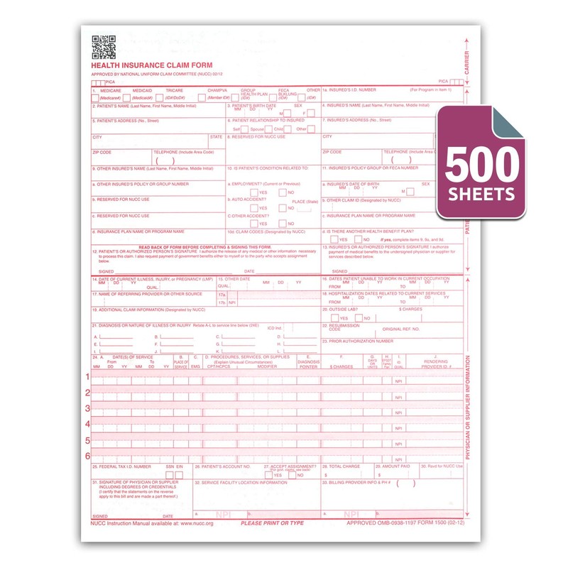 NextDayLabels - CMS 1500 / HCFA 1500 Insurance Claim Forms