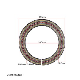 Alnicov Classical Guitar Wood Inlaid Sound Hole for Acoustic Guitar Rosette Wooden Part