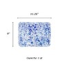 Enamelware Small Rectangular Tray, 11.25 x 9 inches, Black/White Splatter