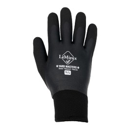 LeMieux Unisex Thermal Work Gloves in Black with Soft Warm Fleece Lining - Waterproof Hand Cover - Comfortable Fit Horse Equestrian Accessory - Small