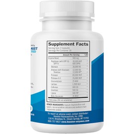 TriEnza - Digestive Enzyme Supplement for Gluten, Casein, Soy, Proteins, Carbohydrates, Fats & Polyphenols - Digestive Enzymes for Women & Men (60 Capsules)