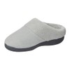 Isotoner Women's Classic Hoodback W Memory Foam Slipper, Light Grey,