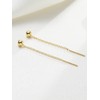 Cute Short Threader Earrings Silver Gold Black Chain Link Ball