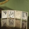 Klapprahmen"Family" Bilderrahmen Faden Fotorahmen versilbert Geschenk 4 Fotos
