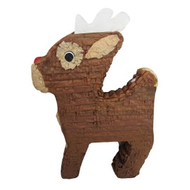 Pinatas Rudolph Reindeer Christmas Decoration, Photo Prop and Party Game, 16"