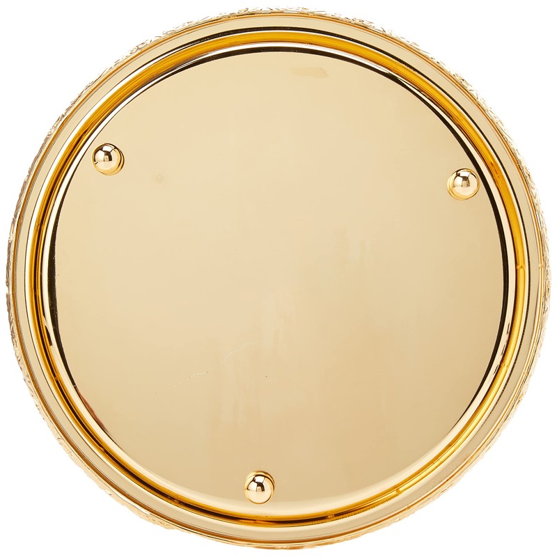 Royal Silver/Gold Round Stylish 23cm Silver/Gold Plated Paandan Tray Home