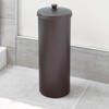 iDesign Freestanding Bathroom Toilet Paper Storage Holder with Lid for