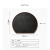 Yamaga Lacquerware Shop Half Moon Tray, Non-Slip, 1 Piece, Kishu