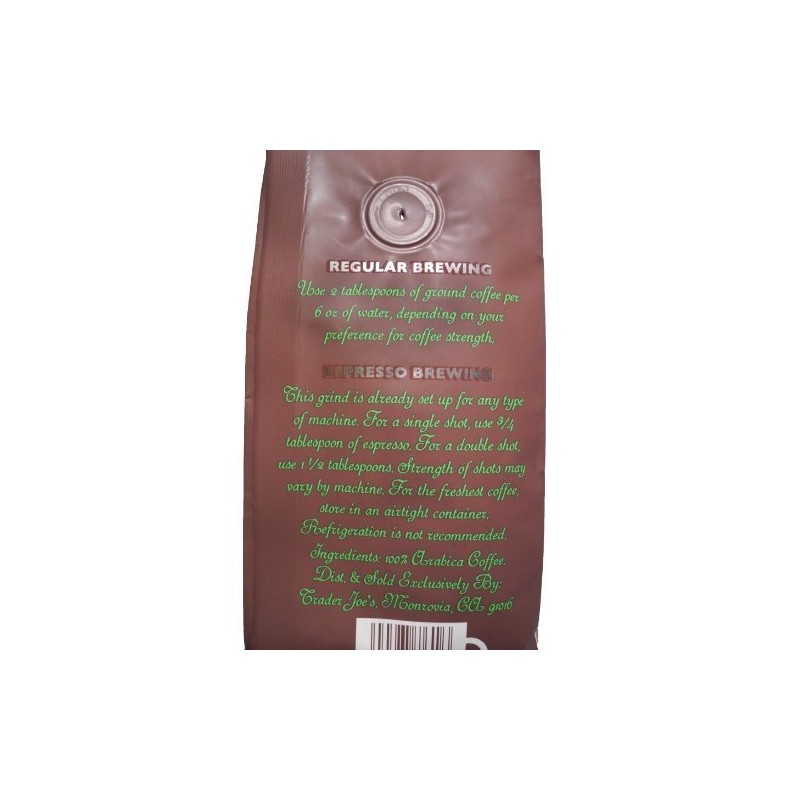 Trader Joe's Shade Grown Ground Espresso Blend Dark Roast Fine